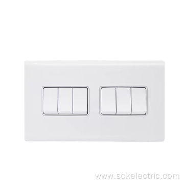 6Gang 1Way Light Switch 147x86mm electrical switches